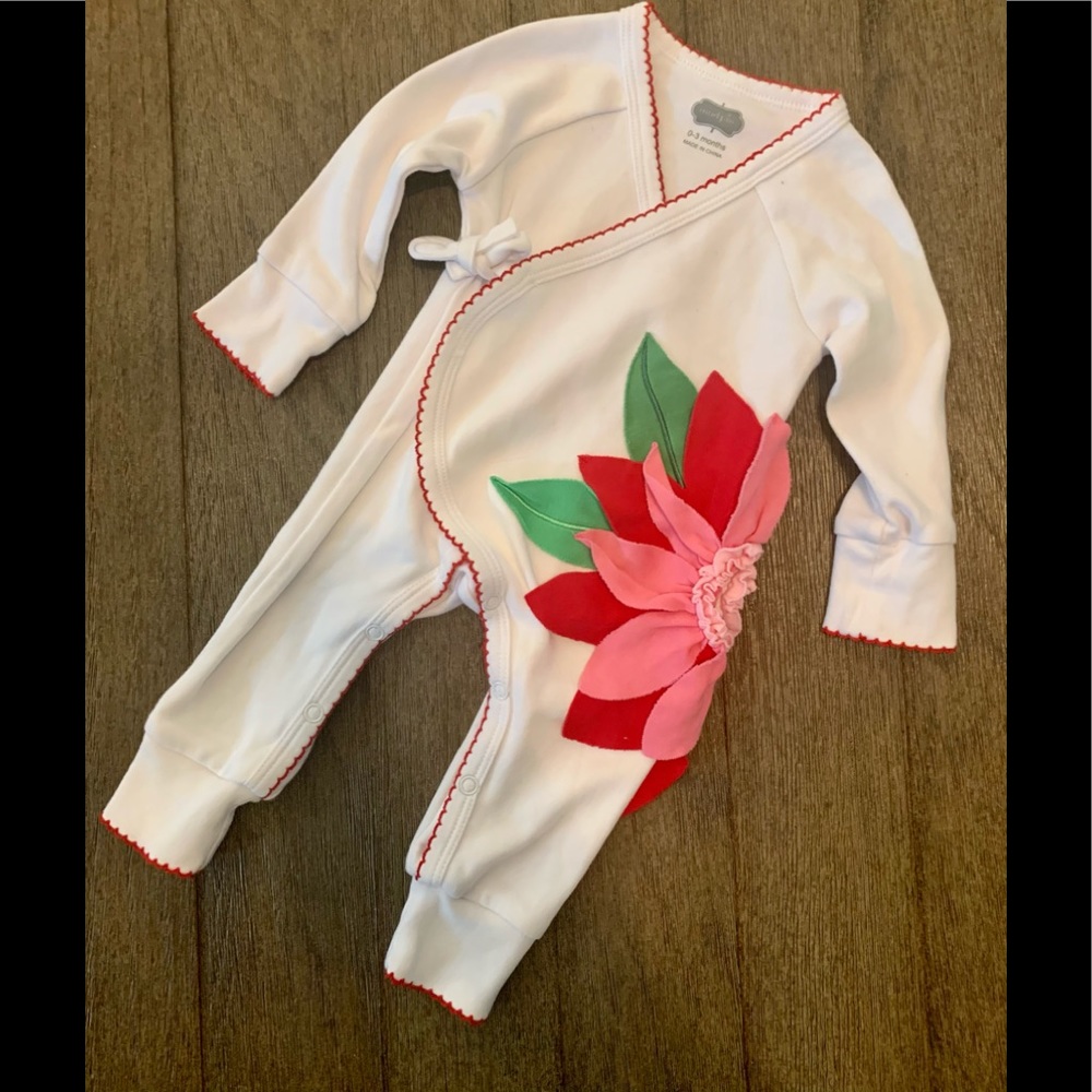 Mud Pie Holiday Footie 0-3m